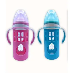 GHIRAFF BIBERON ENGOMADO  8 OZ VIDRIO BOCA ANCHA BG P36G - Ecofarma